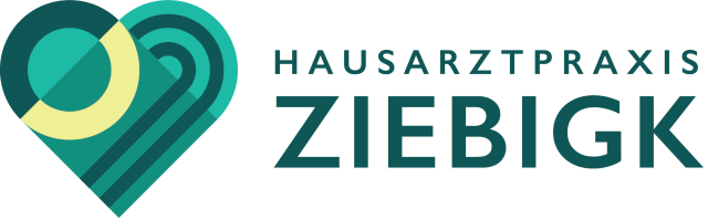 Logo der Hausarztpraxis-Ziebigk mit Herz und Schriftzug
